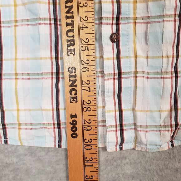 Tommy Bahama Jeans Plaid Camp Shirt Mens XL Light Blue Island Modern Fit Aloha - Picture 5 of 5